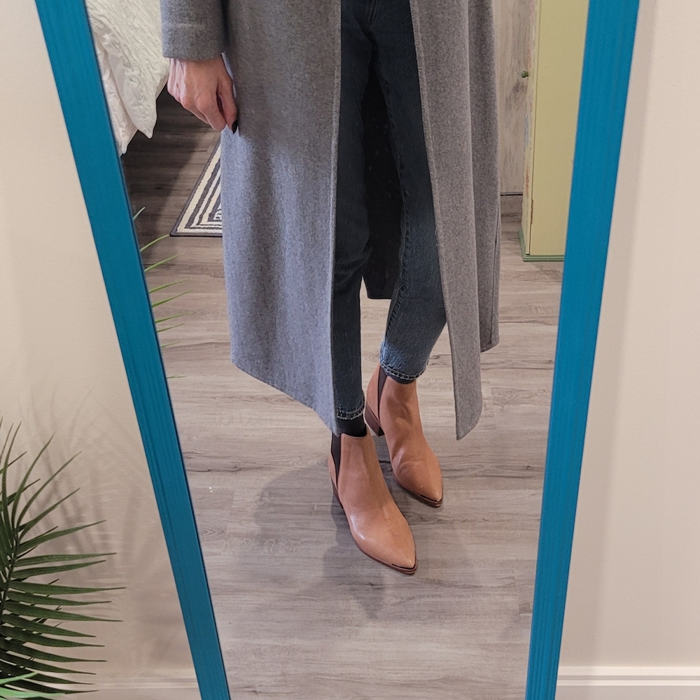 Zara Women's Classic Gray Wool Coat - Picture 5 of 7